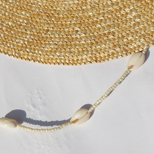 Boater Straw Hat - Seashells