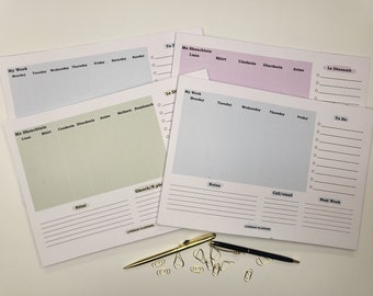 Desk Planner Pads A4 (English or Gaeilge)