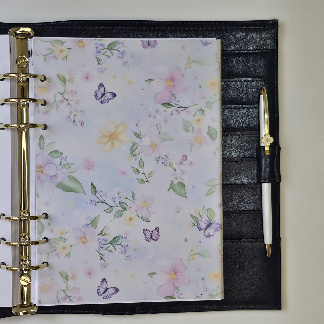 April 2026: 'springtime Flutter' Decorative Vellum Planner Dashboards ...