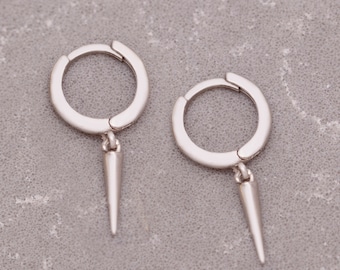 Yelena Spike Earrings, Small Hoop Earrings, Y Hoops, Minimalist Earrings, Dagger Jewelry, Gift For Her And Mom, Mother's Day Gifts