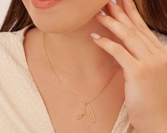 14K Gold & Silver Clothes Hanger Necklace, Feminist Jewelry, Womens Health Coat Hanger Charm, Planned Parenthood Pendant, Political Jewelry