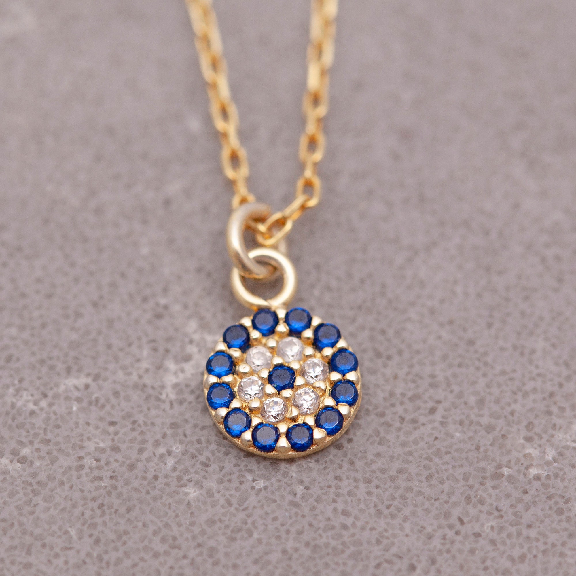 人気商品ランキング Evil Gold Dainty Pendant, Kabbalah Necklace, Protection Eye ネックレス・ペンダント