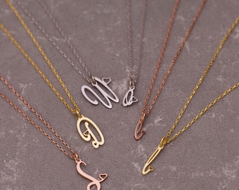 Letter Necklace, Personalized Charm, Dainty Custom Pendant, Letter Jewelry, Letter Charm, Modern Jewelry, Graduation, Birthday, Mom Gifts