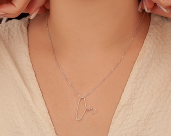 Clothes Hanger Necklace, Feminist Necklace, Political Jewelry, Womens Health Coat Hanger Charm, Planed Parenthood Pendant, Mother's Day Gift