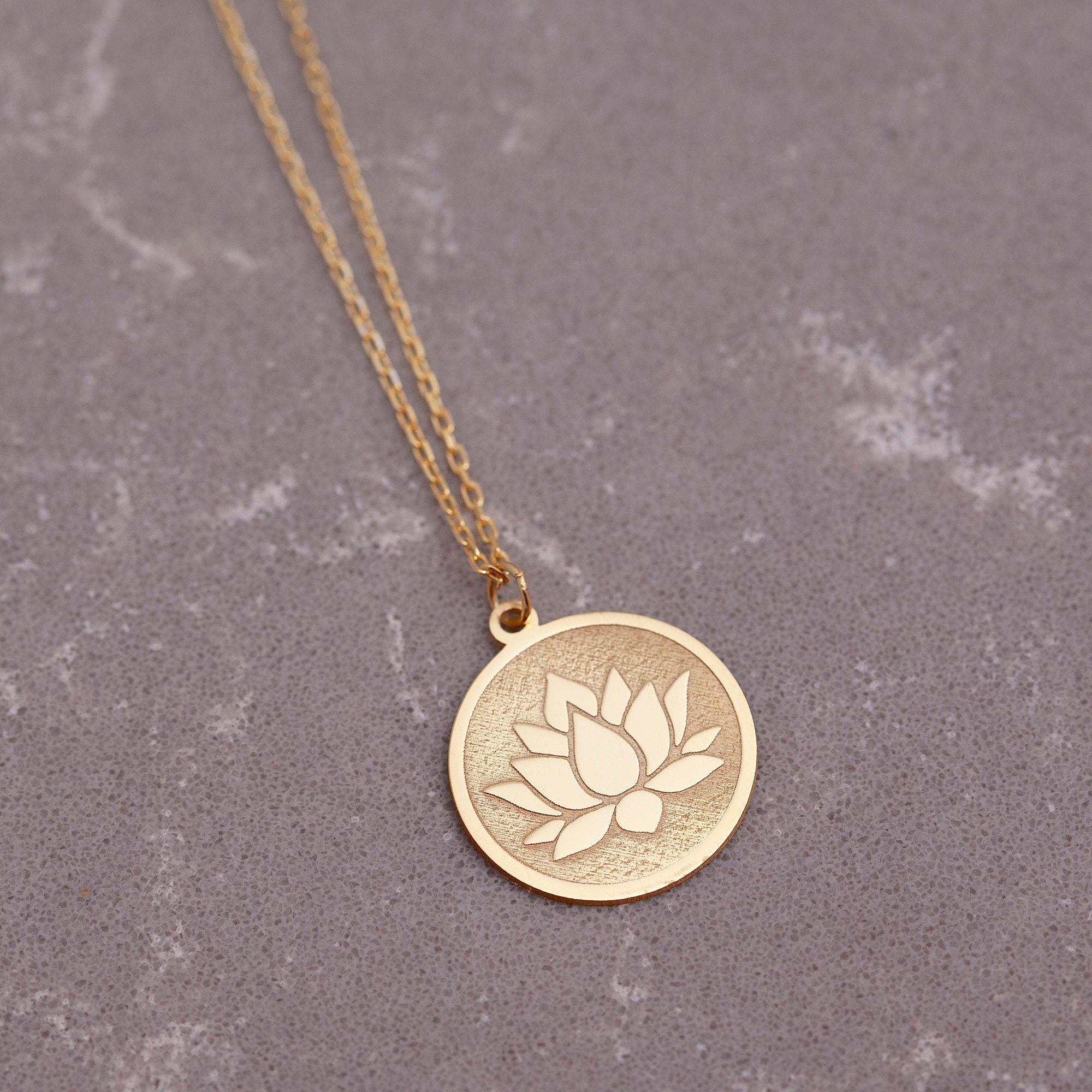 アクセサリー LOTUS SILVER NECKLACE GOLD 14K Gold Lotus Flower Necklace, Dainty Silver Lotus Balance