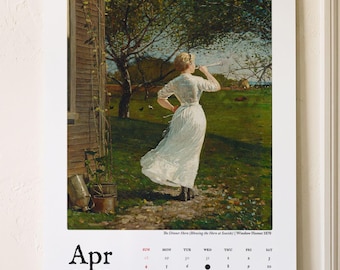 Väggkalender 2027 Konst Kvinnor Porträtt Målning Månadsplanerare Spiralbunden Hängande Organizer Hemmakontor Gåva Impressionistiskt Museum
