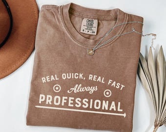 Professional Slogan Shirt Construction Worker Funny Tee Builder Gift Sarcastic Humor Workplace Apparel Comfort Colors Tan Custom Graphic