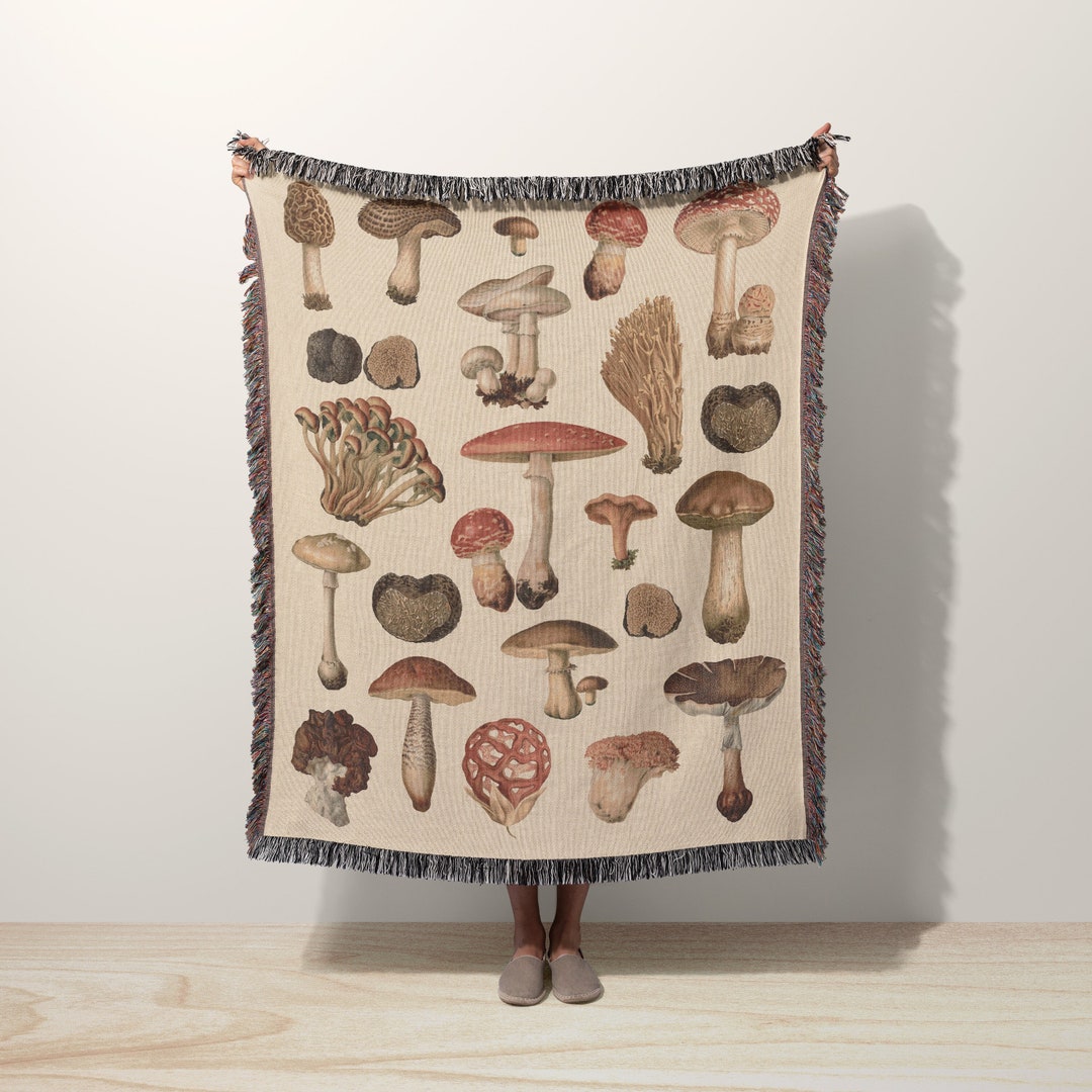Pattern Print Mushroom Blanket