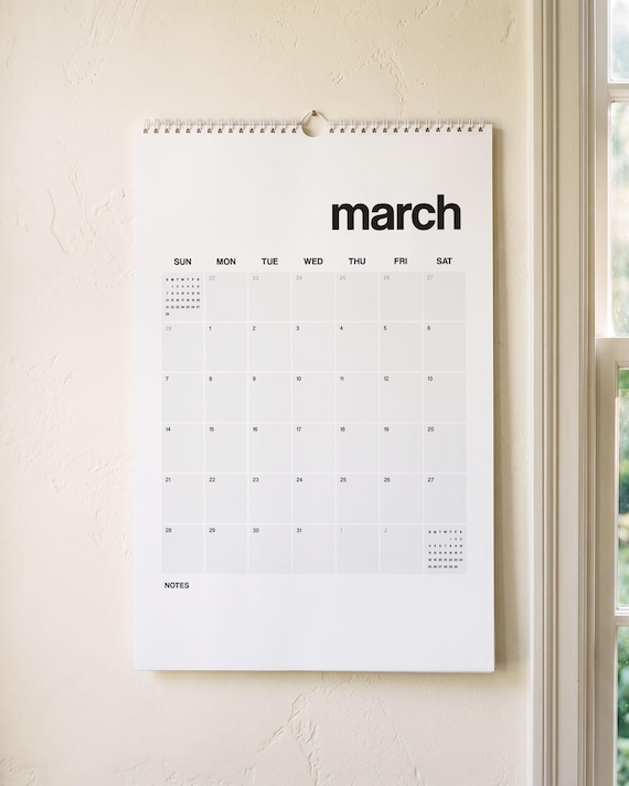 2027 Calendar Large Vertical Wall Calendar with Hook Modern Minimalist Hanging Calendar Aesthetic Home & Office Wall Planner