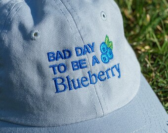 Toddler Baseball Cap Funny Blueberry Youth Hat Bad Day To Be A Blueberry Child Kid Cap Berry First Birthday Embroidery
