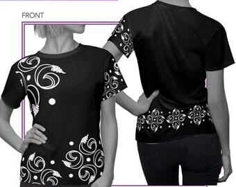 Two Eagle Woman,Women's Cut & Sew Tee (AOP)