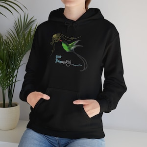 Hummingbird Unisex Hoodie: Jamaican Graphic Print, Warm Pullover