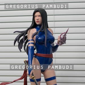 Psylocke Figure (Fan-Art) | Gift idea, unpainted, collectible | 12k Print