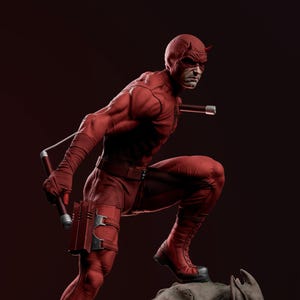 Daredevil Figure (Fan-Art) | Gift idea, unpainted, collectible | 12k Print