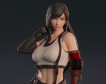 Tifa Lockhart (Fan-Art) / Final Fantasy / Idea de regalo, sin pintar, coleccionable / Impresión de 12k