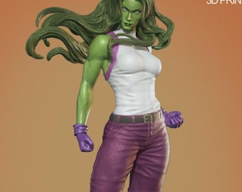 She Hulk / Figura de resina de fan art / Sin pintar o pintada / Hecha a pedido