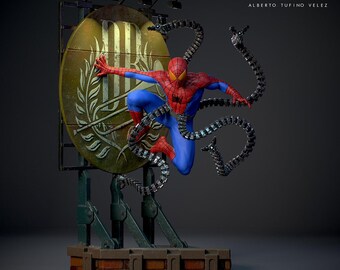 Octo Spider-Man / Figura de resina de fan art / Sin pintar o pintada / Hecha a pedido