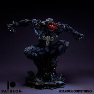 Venom Figure (Fan-Art) | Gift idea, unpainted, collectible | 8k Print