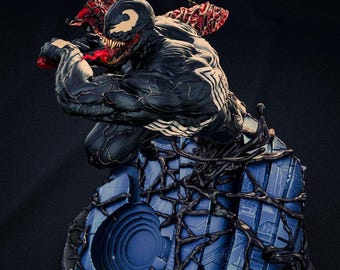Venom / Figura de resina de fan art / Sin pintar o pintada / Hecha a pedido