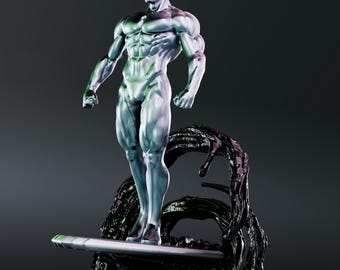 Silver Surfer / Figura de resina de fan art / Sin pintar o pintada / Hecha a pedido