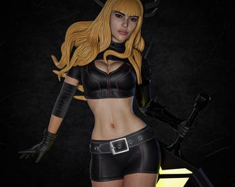 Magik from X-men (Fan-Art) | Gift idea, unpainted, collectible | 12k Print