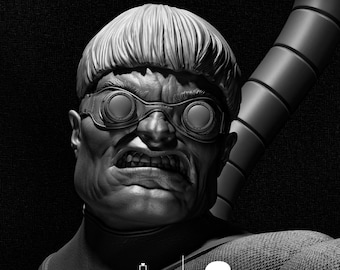 Doc Ock Figure (Fan-Art) | Gift idea, unpainted, collectible | 12k Print