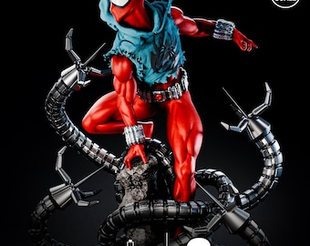 Scarlet Spider-Man Figure (Fan-Art) | Gift idea, unpainted, collectible | 12k Print