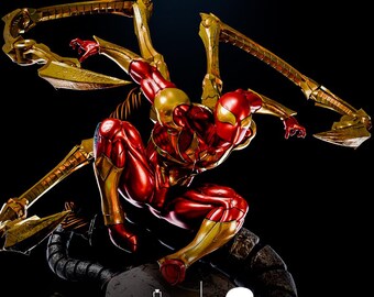 Figura de Iron Spider-Man (Fan-Art) / Idea de regalo, sin pintar, coleccionable / Impresión de 12k