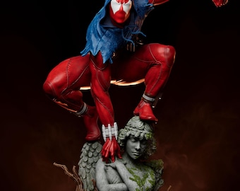 Scarlet Spider-Man | Fan Art Resin Figure | Unpainted or Painted | Made to Order