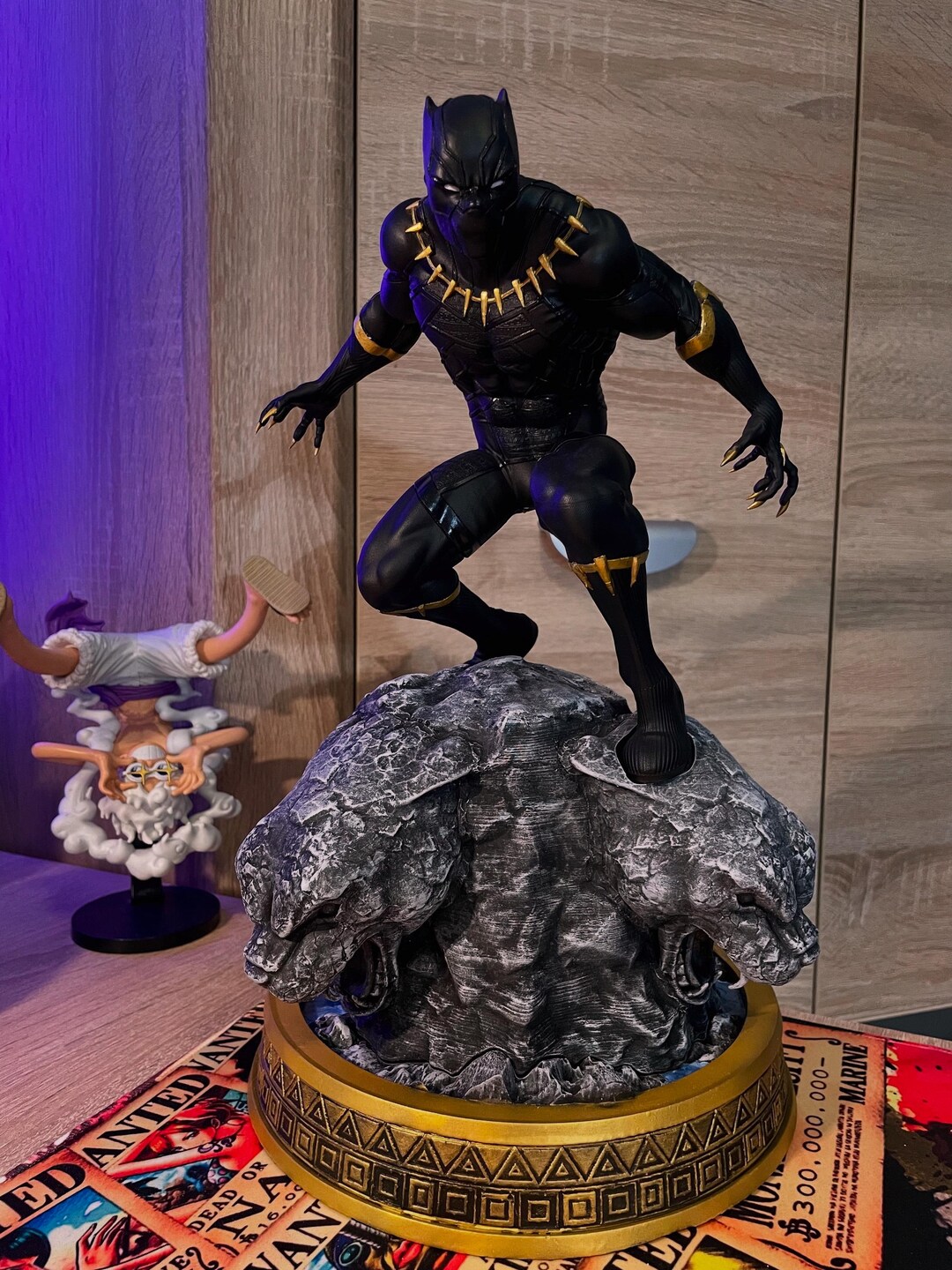 Black Panther imprimée en 3D résine taille 18cm (à peindre ou Black Panther imprimée en 3D résine taille 18cm (à peindre ou