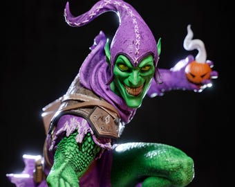 Figura di Green Goblin (Fan-Art) / Idea regalo, non dipinta, da collezione / Stampa 12k
