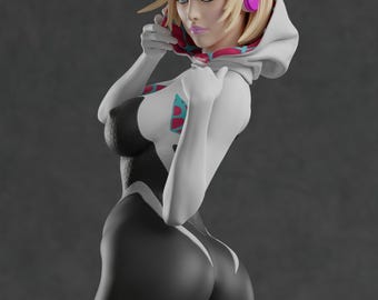 Spindel Gwen | Fanart-resinfigur | Omålad eller målad | Tillverkad på beställning