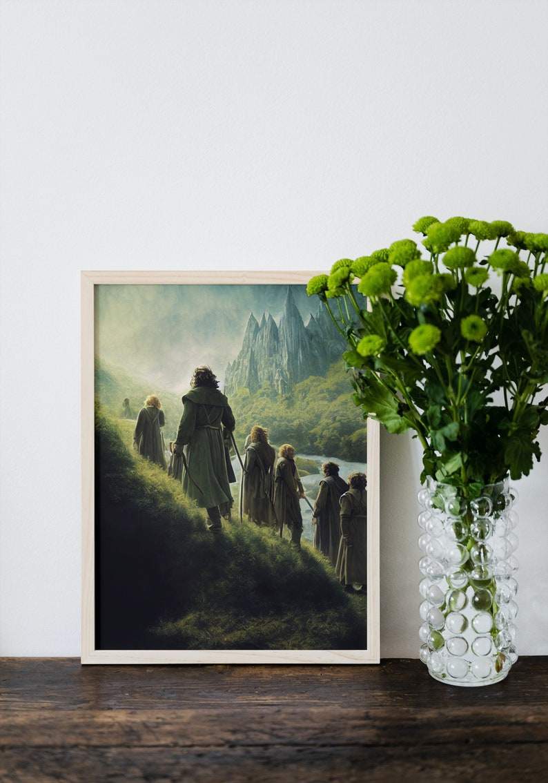 Fellowship of the Ring Wall Art Digital Product Gift Idea for Lord of the Rings, Hobbit Fans Fan