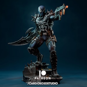 Agent Venom Figure (Fan-Art) | Gift idea, unpainted, collectible | 8k Print