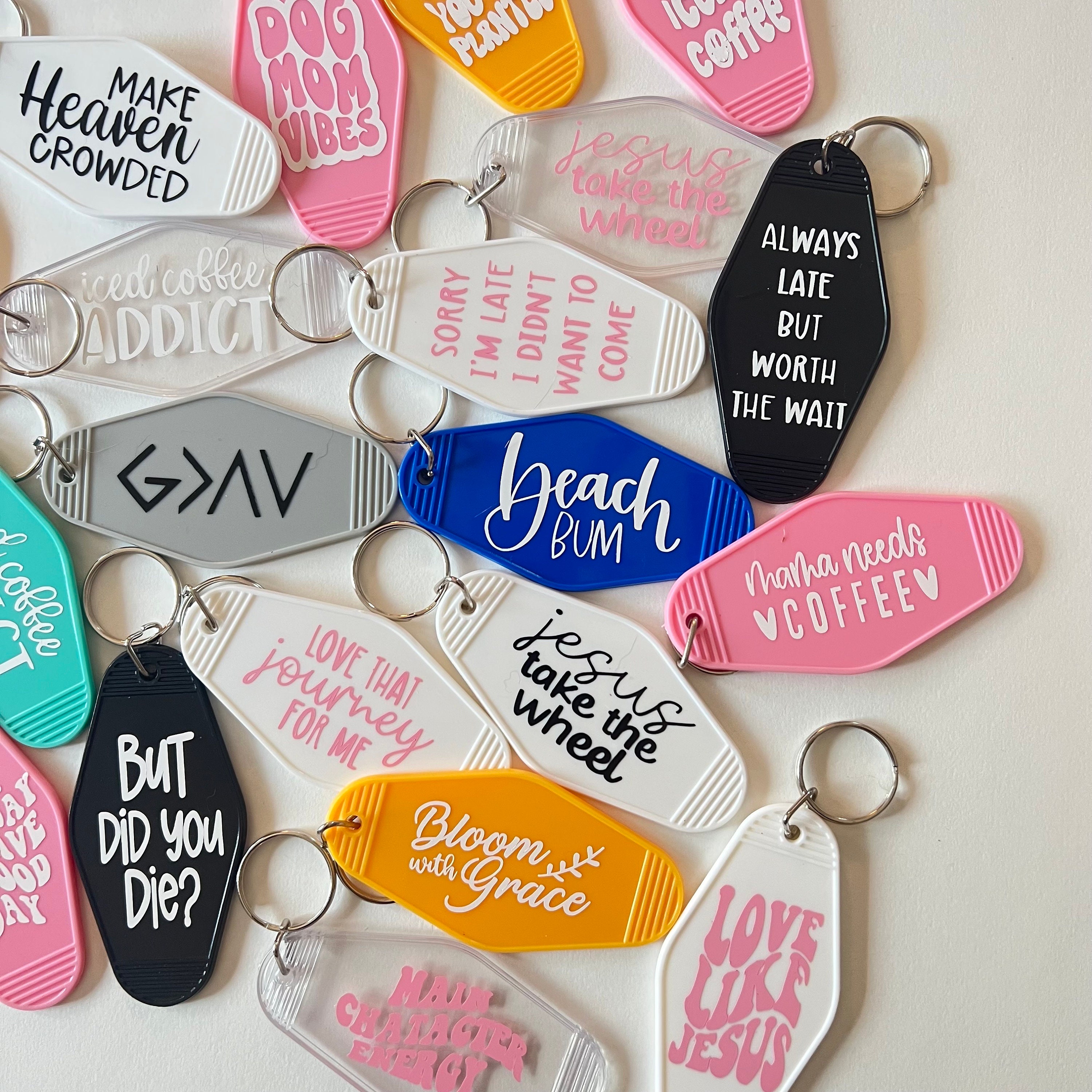 Retro Hotel Keychain Hotel Key Keychain. Funny and Religious - Etsy