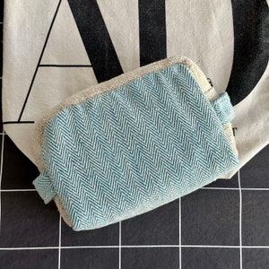 Eco-Friendly Hemp & Cotton Accessories Bag – Handmade in Nepal, Sustainable Travel Pouch, Makeup or Toiletry Organizer, Boho Gift Idea
