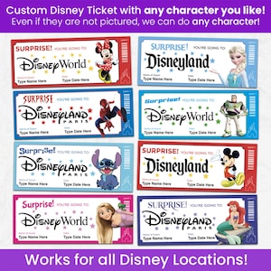 Custom Tickets Disneyworld - Etsy