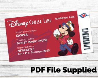 DCL Surprise Mickey Cruise Ticket, Custom Printable Boarding Pass - Etsy
