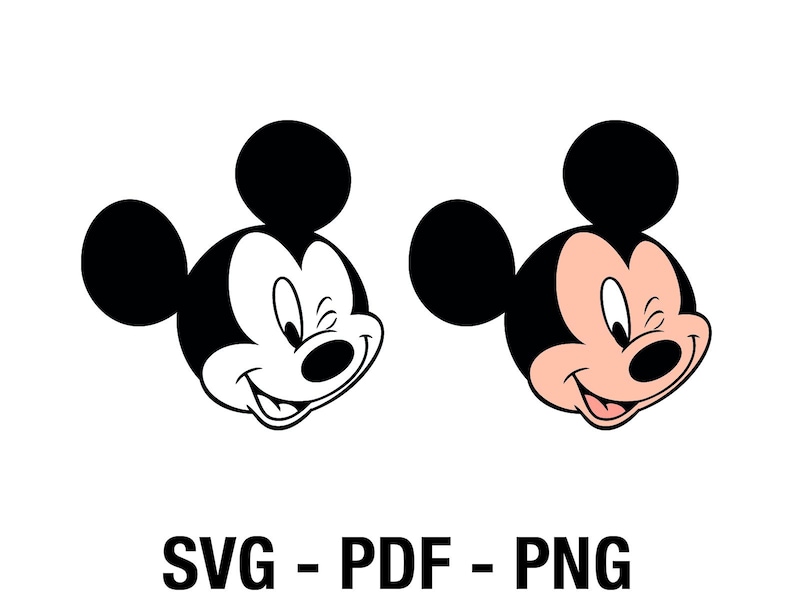 Mickey Mouse Wink SVG Cut File