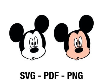 Mickey Mouse SVG, PNG, PDF, Download File for vinyl decal, cut files, cricut, silhouette, scrap booking, card making, clipart