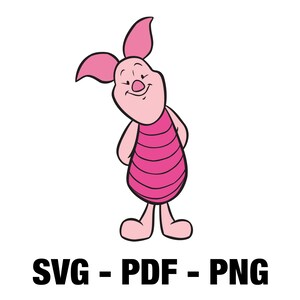 Pimpi Winnie-the-Pooh SVG, PNG, PDF, Scarica file per decalcomanie in vinile, file di taglio, Cricut, silhouette, scrapbooking, creazione di biglietti, clipart