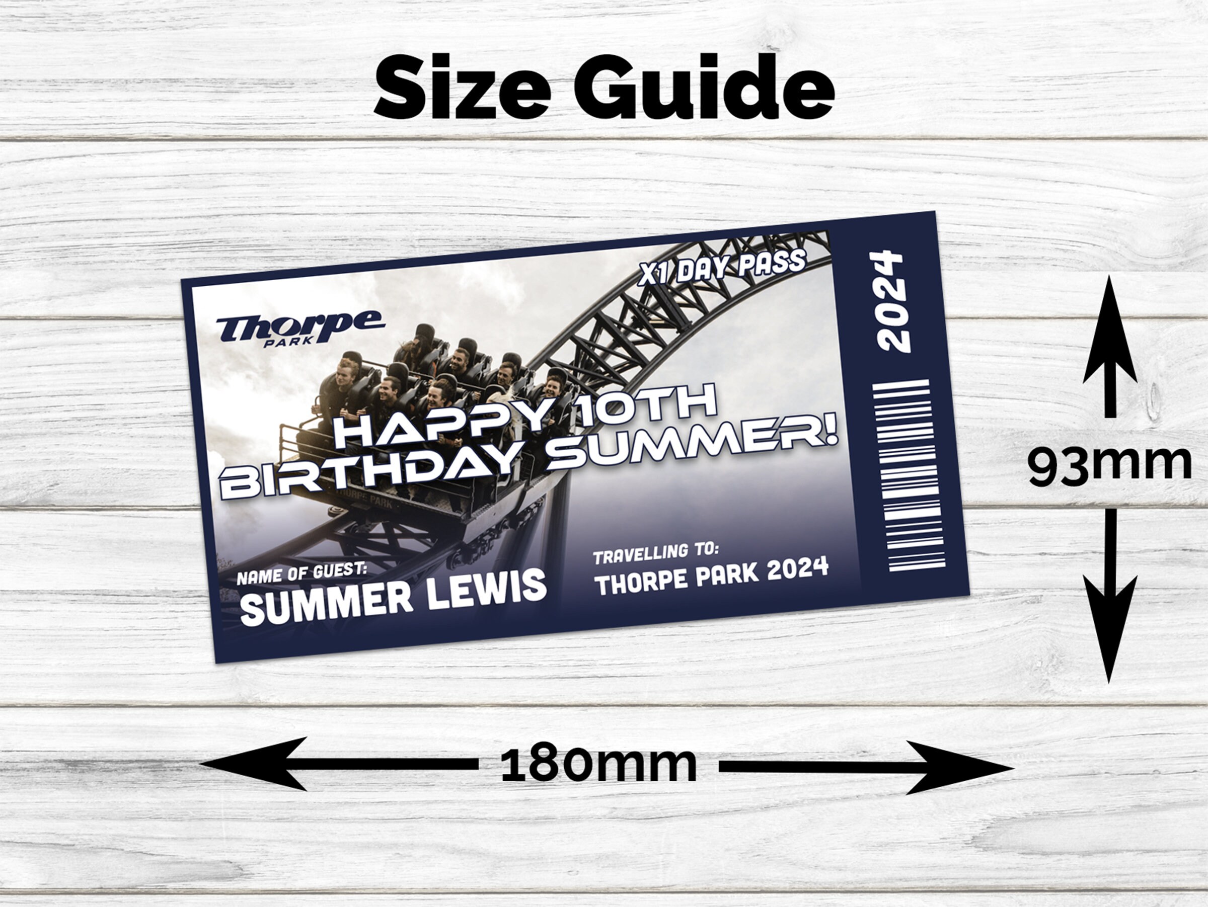 Print at home Thorpe Park Ticket Personalised Birthday Or Surprise Print at home Thorpe Park Ticket Personalised Birthday Or Surprise
