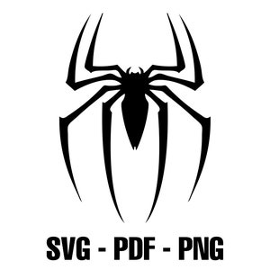 Logo Spiderman, Spider SVG, PNG, PDF, fichier à télécharger pour sticker vinyle, fichiers coupés, cricut, silhouette, scrapbooking, fabrication de cartes, clipart