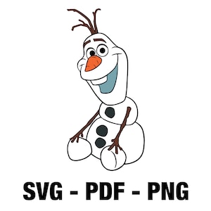 Olaf Eiskönigin SVG, PNG, PDF, Download-Datei für Vinyl Aufkleber, Schneidedateien, Cricut, Scrapbooking, Kartengestaltung, Clipart