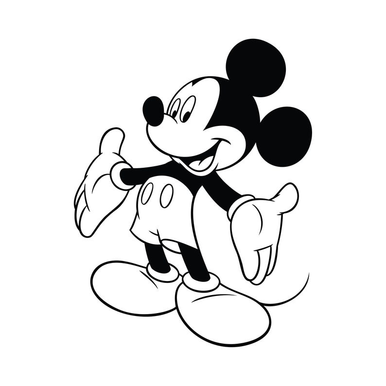Mickey Mouse SVG Cut File outline