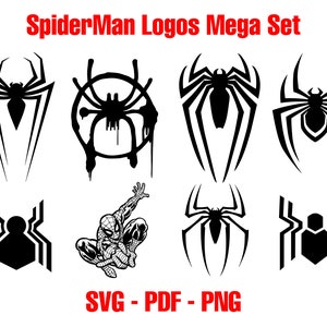 Spiderman Logos, Miles Morales, SVG, PNG, PDF, Download File for vinyl decal, cut files, cricut, silhouette, scrapbooking, clipart