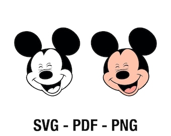 Mickey Mouse Laugh SVG, PNG, PDF, Download File for vinyl decal, cut files, cricut, silhouette, scrap booking, card making, clipart