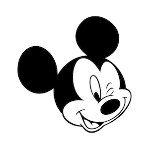 Mickey Mouse Wink SVG Cut File outline