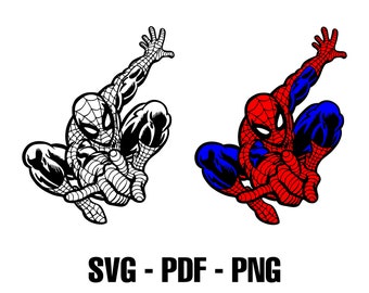 Spiderman SVG, PNG, PDF, Download File for vinyl decal, cut files, cricut, silhouette, scrapbooking, card making, clipart