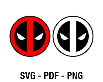 Deadpool Logo SVG, PNG, PDF, Download File for vinyl decal, cut files, cricut, silhouette, scrap booking, card making, clipart